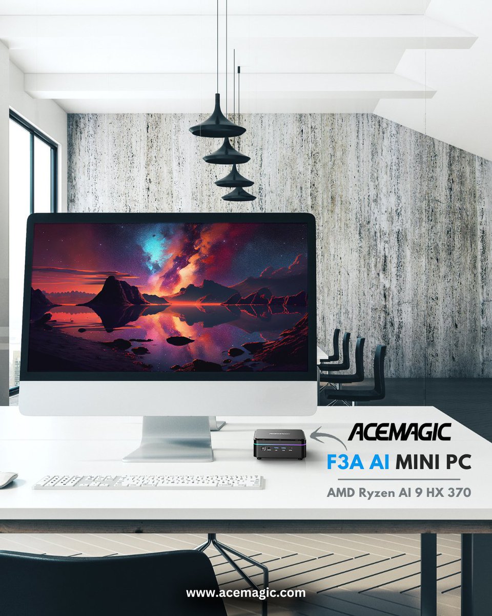 Acemagic_MiniPC's tweet image. ACEMAGIC F3A AI #MiniPC 🖥️💪 Equipped with the AMD Ryzen™ AI 9 HX 370, this compact powerhouse is built to elevate your workflow &amp;amp; entertainment✨

🏷️ Use Discount Code: 𝟳𝗔𝗖𝗘𝗙𝗔𝗡𝟯 on our official website 𝗮𝗰𝗲𝗺𝗮𝗴𝗶𝗰.𝗰𝗼𝗺
🛒💨 bit.ly/AceMagic_F3A_A…

#ACEMAGICPC…