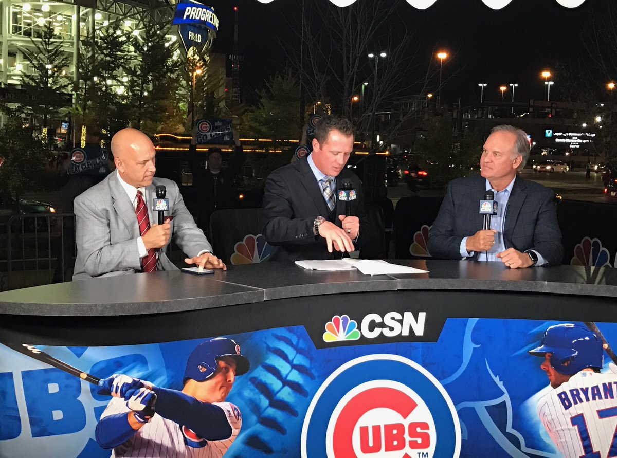 Postgame after Game 6 of the World Series. At the end of the show, Ryne said to us “I’ll be here tomorrow for pre-game. But, when we win the World Series I’m celebrating w/the team.” And he said it with confidence. R.I.P. Ryno. You were a Hall of Famer in every way. ❤️❤️