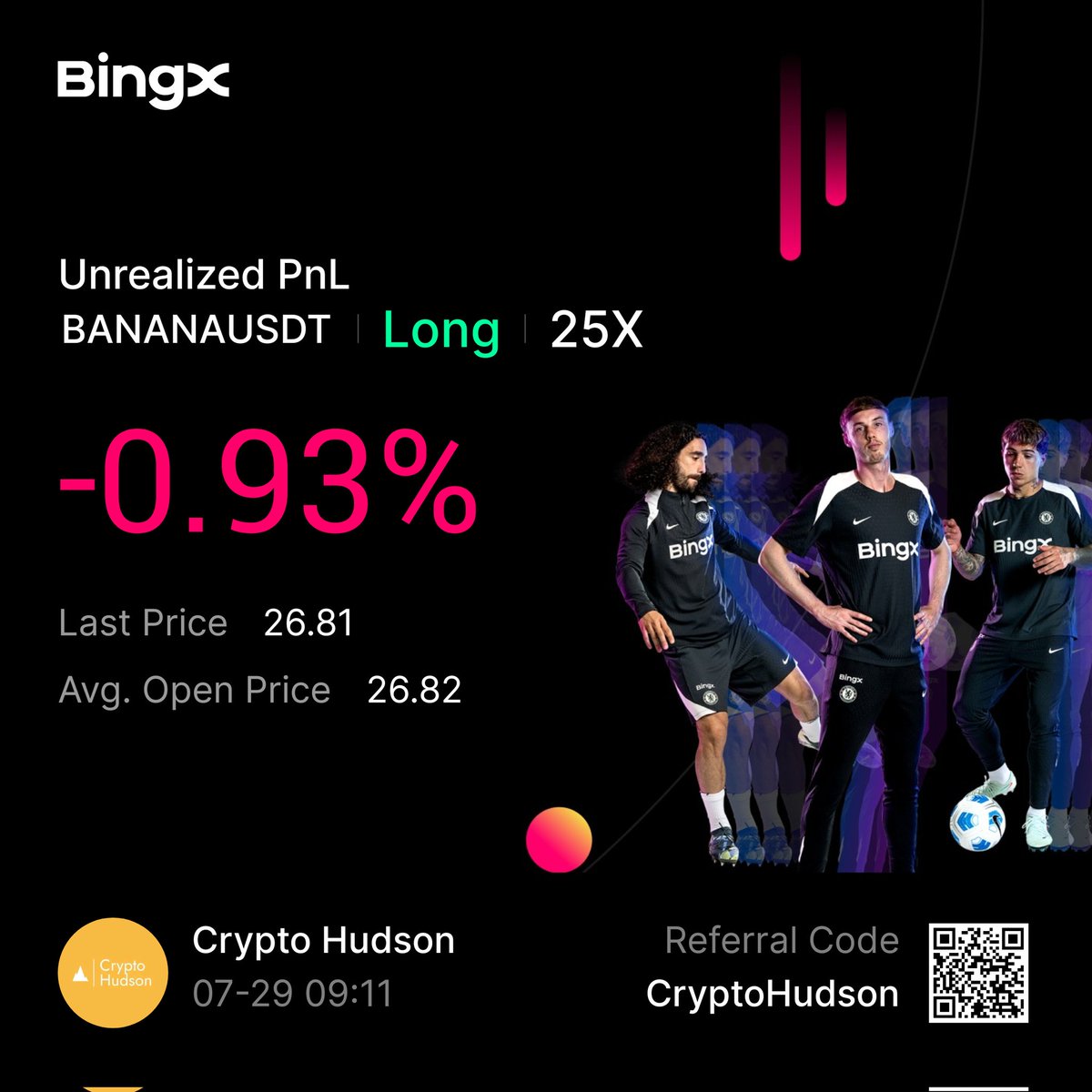 cryptohudson851's tweet photo. $BANANA

Long at cmp. 26.81

Tp. 28.96

Sl. 25.21 https://t.co/MNDEE3q8gR