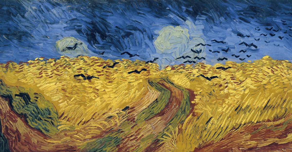 VanGoghTheLife's tweet image. #VanGogh of the Day: Wheatfield with Crows, July 1890. Oil on canvas, 50.5 x 103 cm. Van Gogh Museum, Amsterdam. @vangoghmuseum