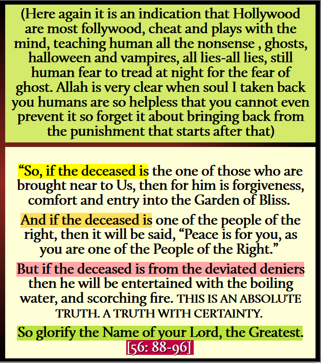 Punishments &amp; rewards are granted to the deeds of human. The ensuing final calamity &amp; a big cosmological change will ONLY manifest the deeds of humans. The whole Day of Judgment is only for human deeds. Allah warns that there is NO mercy for evil deeds 
Ex: #GazaStarving in #Gaza