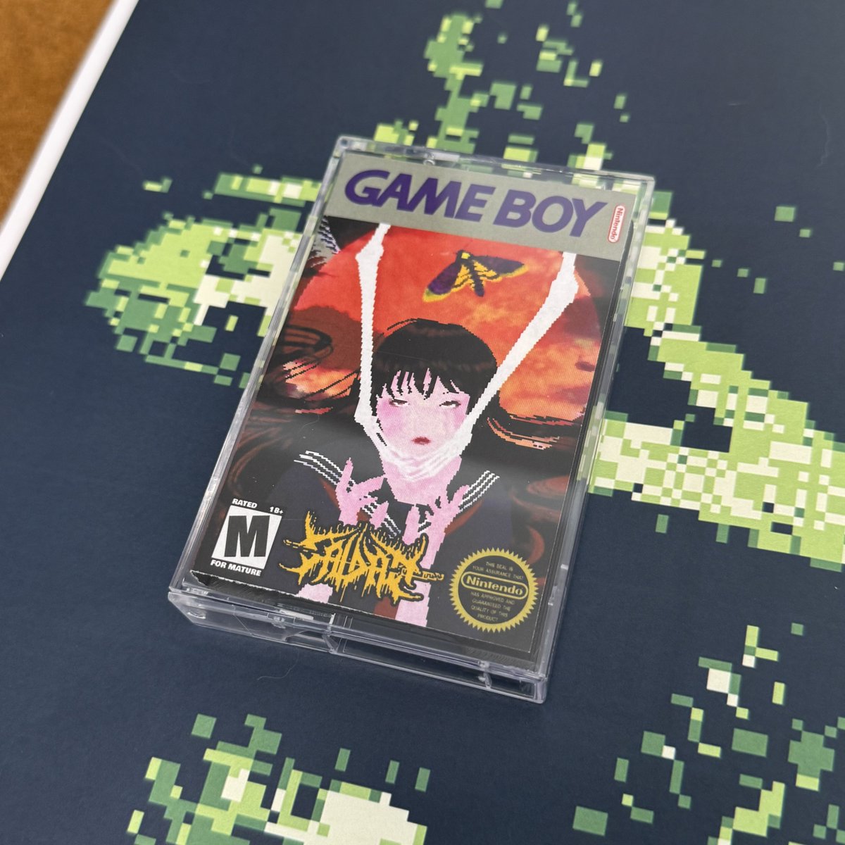 Dies_lrae's tweet image. 二つ目はSAIDANのゲームボーイソフト。
世界広しと言えど、ゲームボーイソフトをリリースするブラックメタルバンドは世界初であろう。
ブラックメタルのゲームボーイって何！？？！！？？？