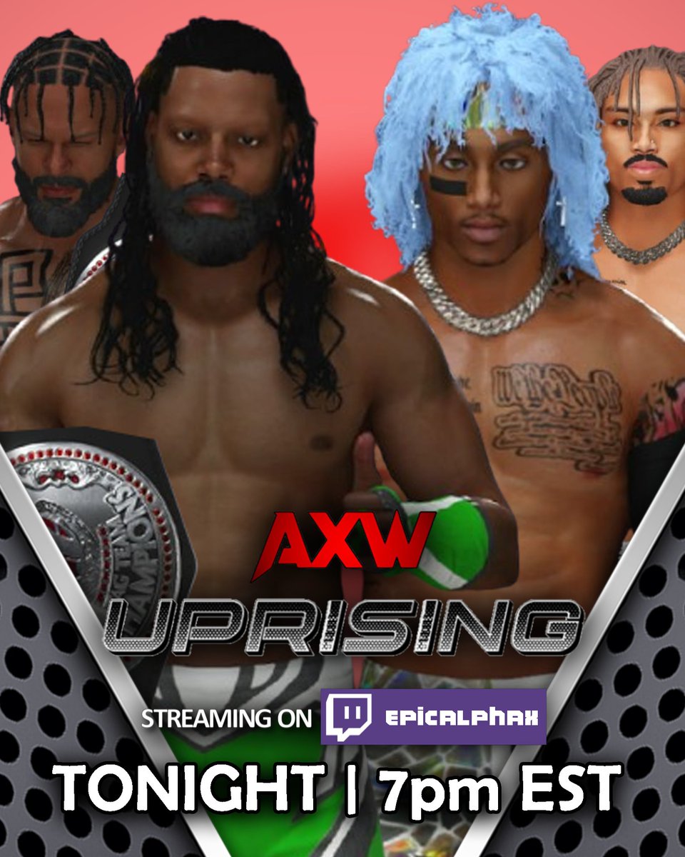 Alpha Xtreme Wrestling (@axwrestle) on Twitter photo Winter Storm is looking to get their hands on Tag Gold... and these two agreed to a match! <a href="/KillSwitchMalik/">The Living KillSwitch...</a> will face Honor Tag Champion, Jhalil Burts, in singles action!
#AXWUprising
Tonight @ 7pm EST | twitch.tv/epicalphax Winter Storm is looking to get their hands on Tag Gold... and these two agreed to a match! <a href="/KillSwitchMalik/">The Living KillSwitch...</a> will face Honor Tag Champion, Jhalil Burts, in singles action!
#AXWUprising
Tonight @ 7pm EST | twitch.tv/epicalphax