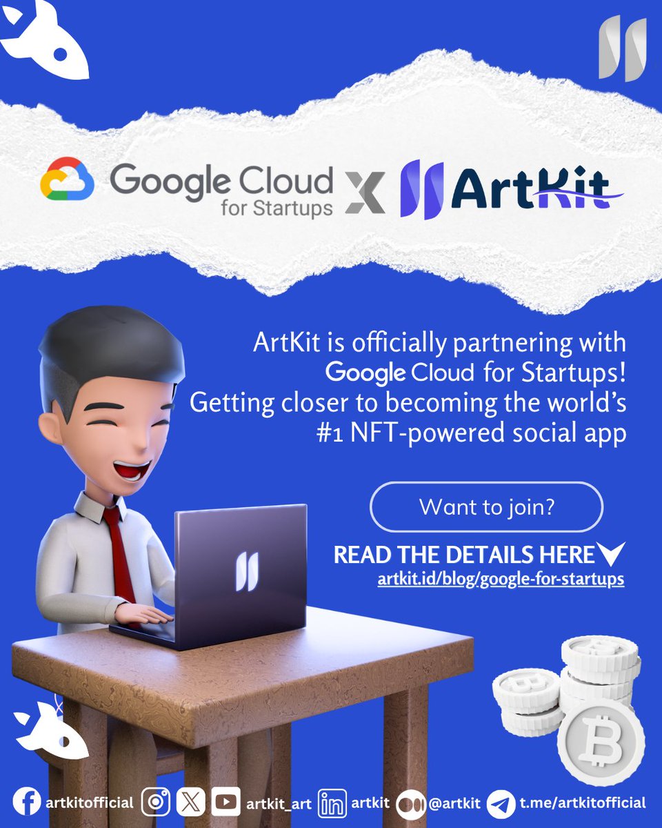 🚀 Big News! ArtKit x Google for Startups 🎉
We’ve officially joined Google for Startups!

✅ Global mentorship
✅ AI &amp; mobile roadmap boost
✅ Backed by one of the world’s top tech giants

This is just the start. Read more 👉 artkit.id/blog/google-fo…

#ArtKit #Web3 #NFT
