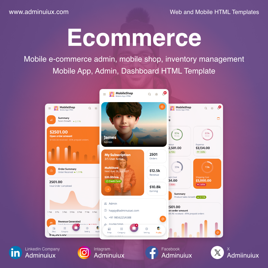 Admiinuiux's tweet photo. https://t.co/CG6qxMpzHj

Mobile Shop - eCommerce Management - AdminUIUX Bootstrap themes and HTML templates #BootstrapThemes #HTMLTemplates #AdminDashboard #UIUX #Frontend #WebDesign https://t.co/7mMxtxbVAC
