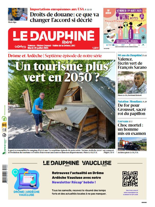 Bonjour,

Voici la Une du jour, consacrée au septième épisode de notre série “la Drôme-Ardèche en 2050”, qui s'interroge sur l'adaptation de nos départements à dérèglement climatique. 🌍

Bonne lecture et bon mardi !