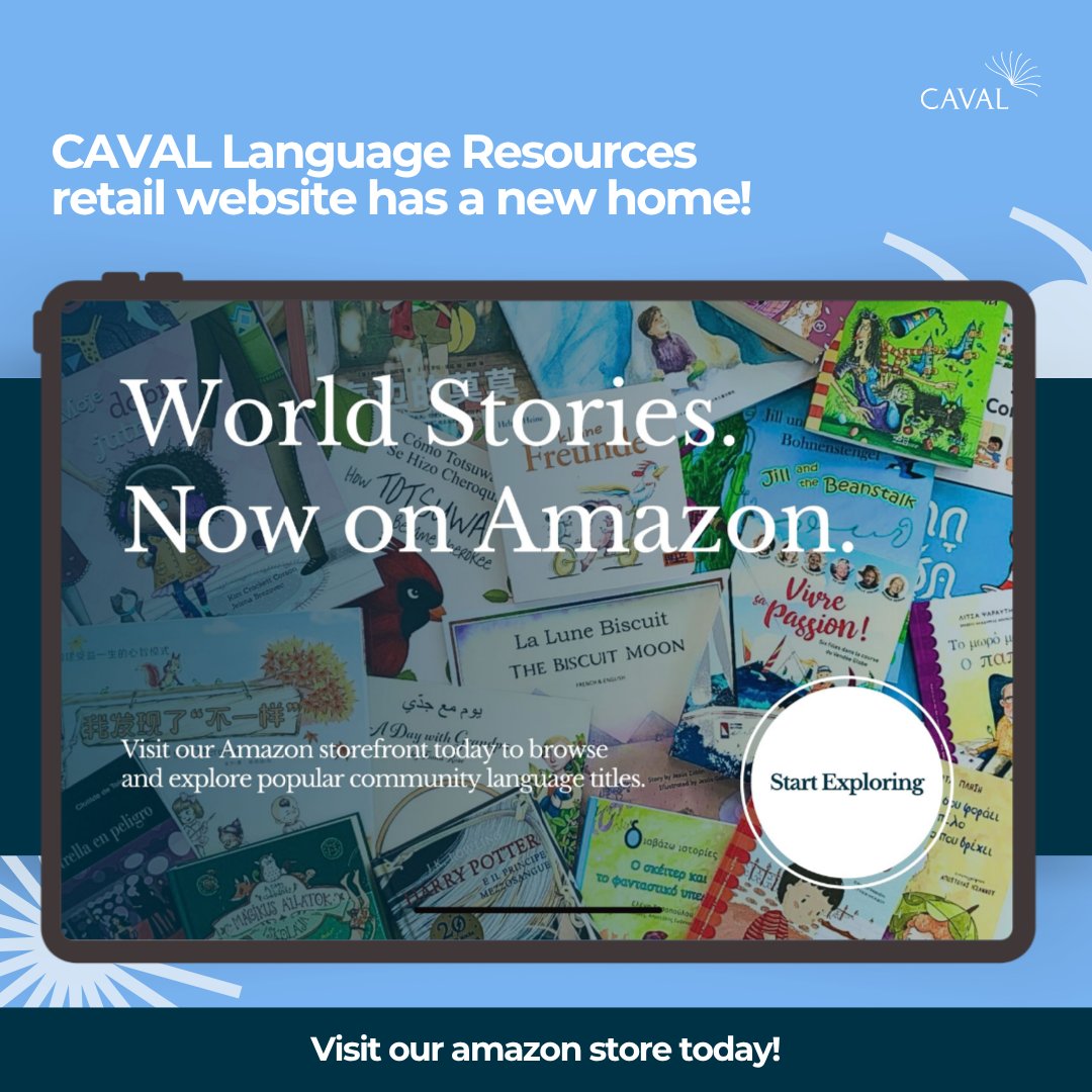 Cavaledu's tweet image. Exciting news! CAVAL Language Resources retail site is now on Amazon! 🎉 Explore our popular unallocated stock in world languages here: ow.ly/XnXH50WwsXq  #LanguageResources #WorldLanguages #CAVALOnAmazon