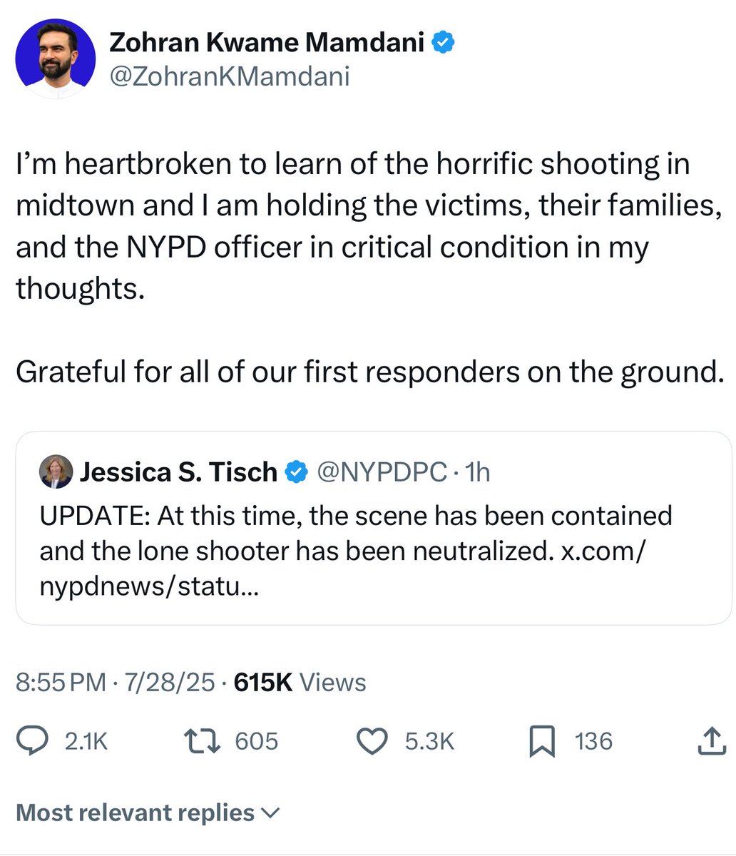 KAMAL__09's tweet image. Zohran Mamdani is pretending to care about the NYPD officer who just lost his life on Monday.
Mamdani is a radical jihadist and a communist who hates cops and repeatedly called to defund them.
His posts calling to defund the police are still up.
He needs to self-deport.👇