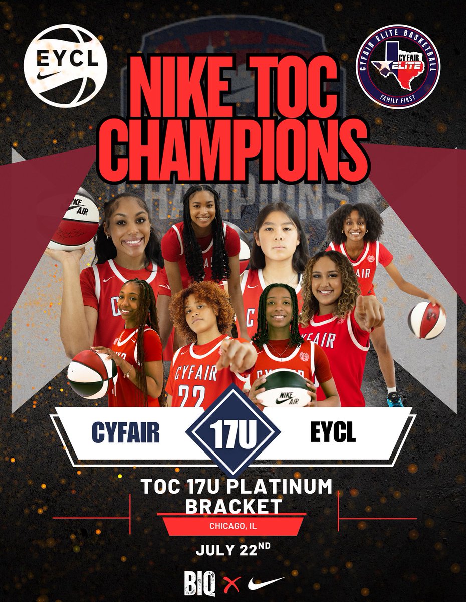 🚨CHAMPS!!! 17u EYCL NOKE TOC PLATINUM BRACKET CHAMPS!!