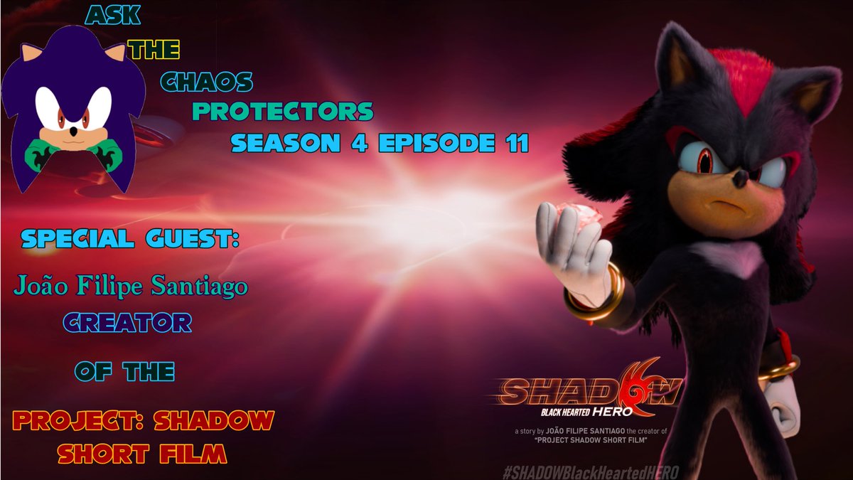 ChristheHedge's tweet image. The next guest that’s been in the planning stage for quite awhile is here, join me and @joaofilipe_sa as we talk about their work for their previous film “Project: Shadow Short Film” and their newest film “Shadow The Hedgehog: Black Hearted Hero” on Thursday 2pm MST/6pm BRT!!!