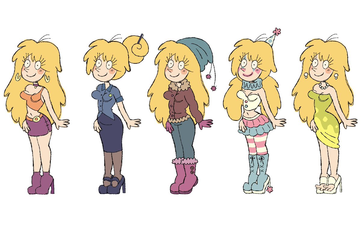 genuinelybart's tweet image. few more outfits: club, work, winter, costume, and formal