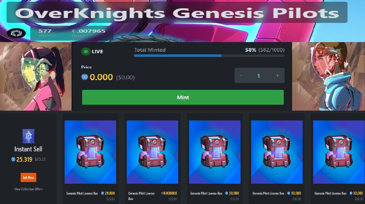 DiegolaOfc's tweet image. 🚀 Web3 Gaming Alert – Don’t Miss This!
The Genesis Pilot NFT from OverKnights was minted for free and is already trading for over $20 — and this is just the beginning.
⚔️ Enter the ultimate tactical card battler. Own every Pilot, Card, and Part. Climb the epic Tower of Libra…