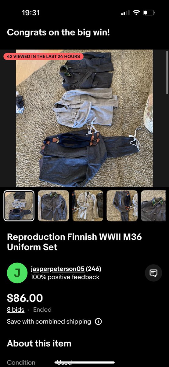 FinnishGear's tweet image. Scored some repro Finnish WWII uniforms on eBay from hikishop. Let’s see what stupid ideas I can come up with to incorporate them in my videos.