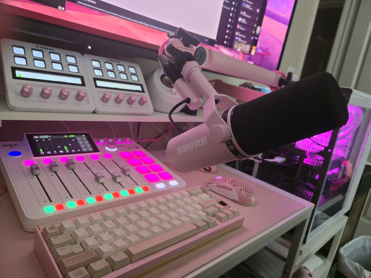 thundabunnies's tweet image. Is my setup pink enough? Not sure. π
Love the new @elgato Petal Pink mic arm! It's honestly perfect!
Not sponsored btw π