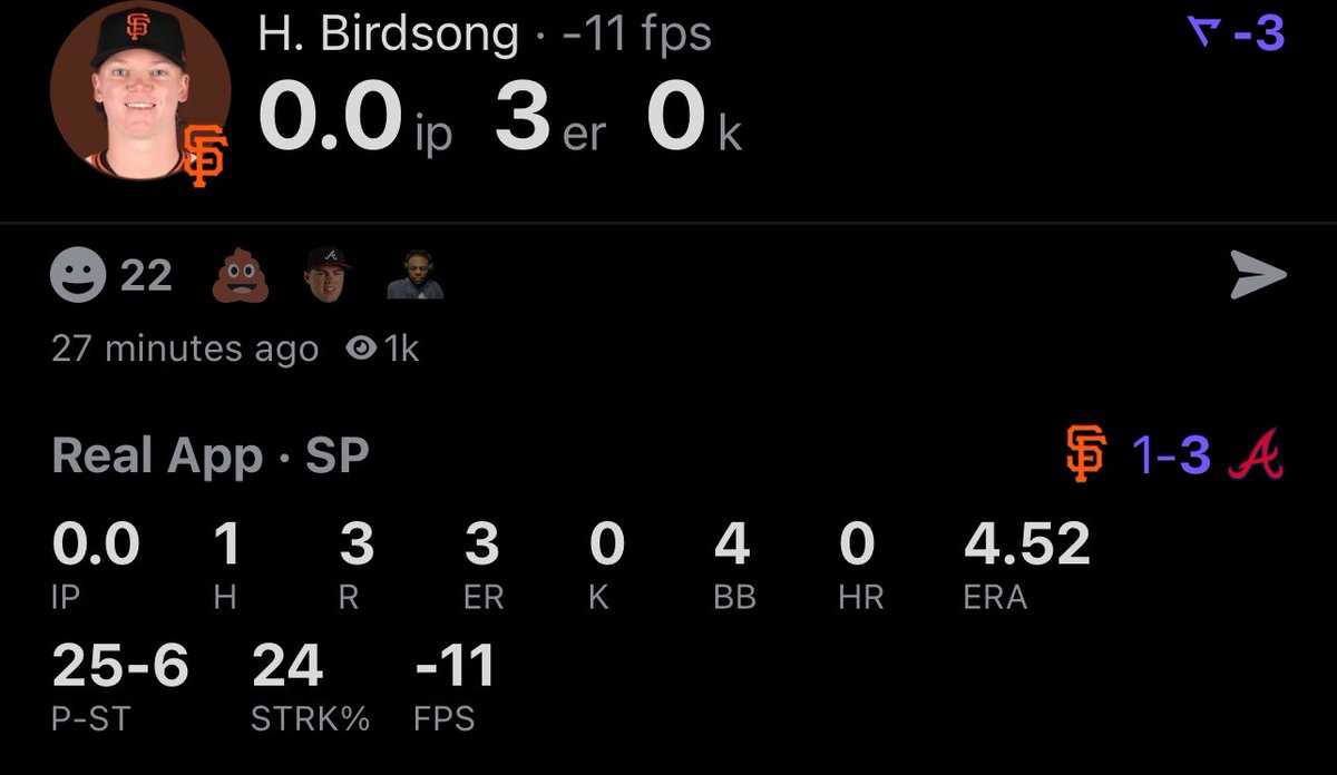 ATLhoe12345's tweet image. SOURCE: Braves seem to be inquiring about Giants star righty Hayden Birdsong 👀