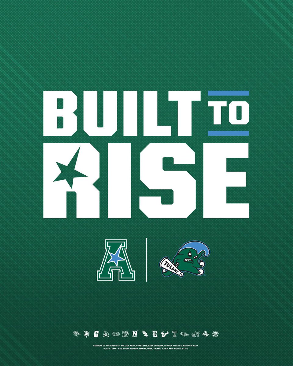 TulaneAthletics's tweet image. A proud member of the American Conference!
#RollWave | #BuiltToRise