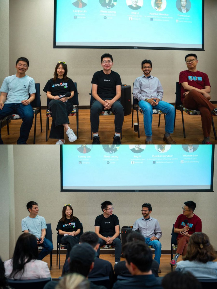 genaiassembling's tweet image. AI Agent Meetup #5 at Stanford: Lenjoy Lin’s live demo + sharp insights from Ang Li, Elena Leung, Pushkar Nandkar, and Thomas Luo. From infra to autonomy — the agent future is near. Stay tuned!