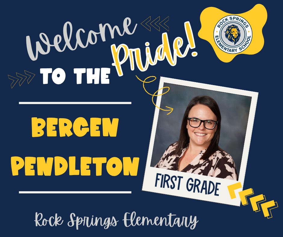 Welcome to the Pride Ms. Pendleton. We are so excited to have you at RSE!  #WeAreRSE