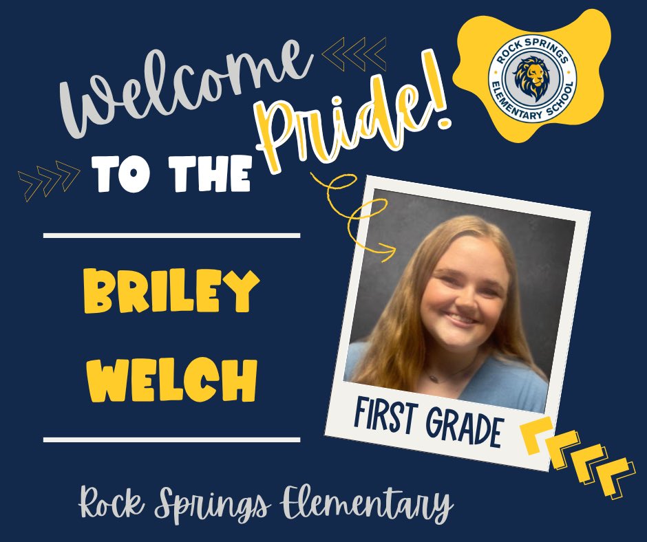 Welcome to the Pride Ms. Welch. We are so excited to have you at RSE!  #WeAreRSE