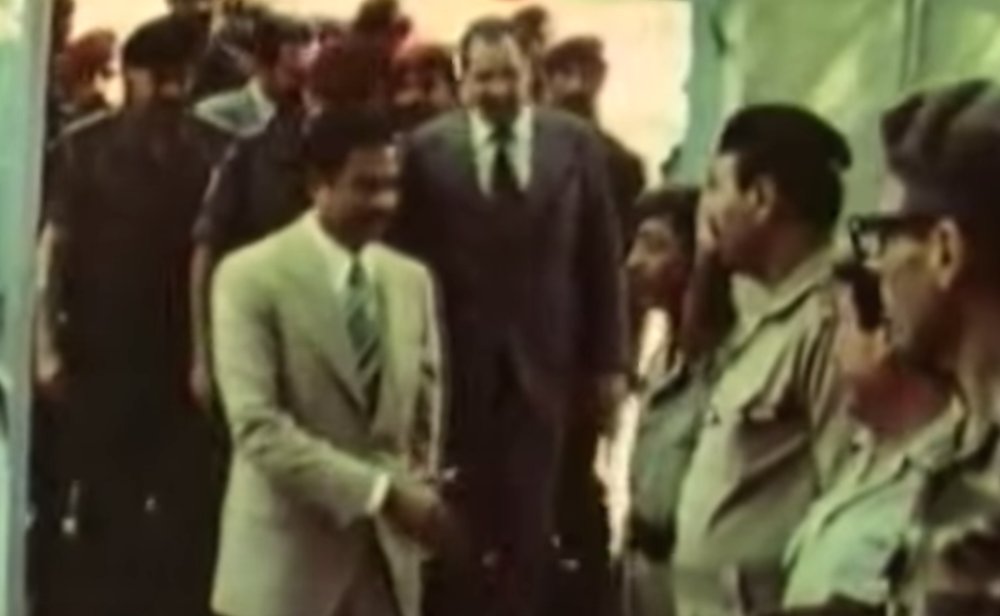 2dayinsocialism's tweet image. On July 22nd, 1979, Saddam Hussein convened a meeting of the socialist Ba'athist party leaders and claimed to have found a "fifth column" within the party. It was a pretext to purge political enemies. 68 were arrested, of whom 22 were executed.