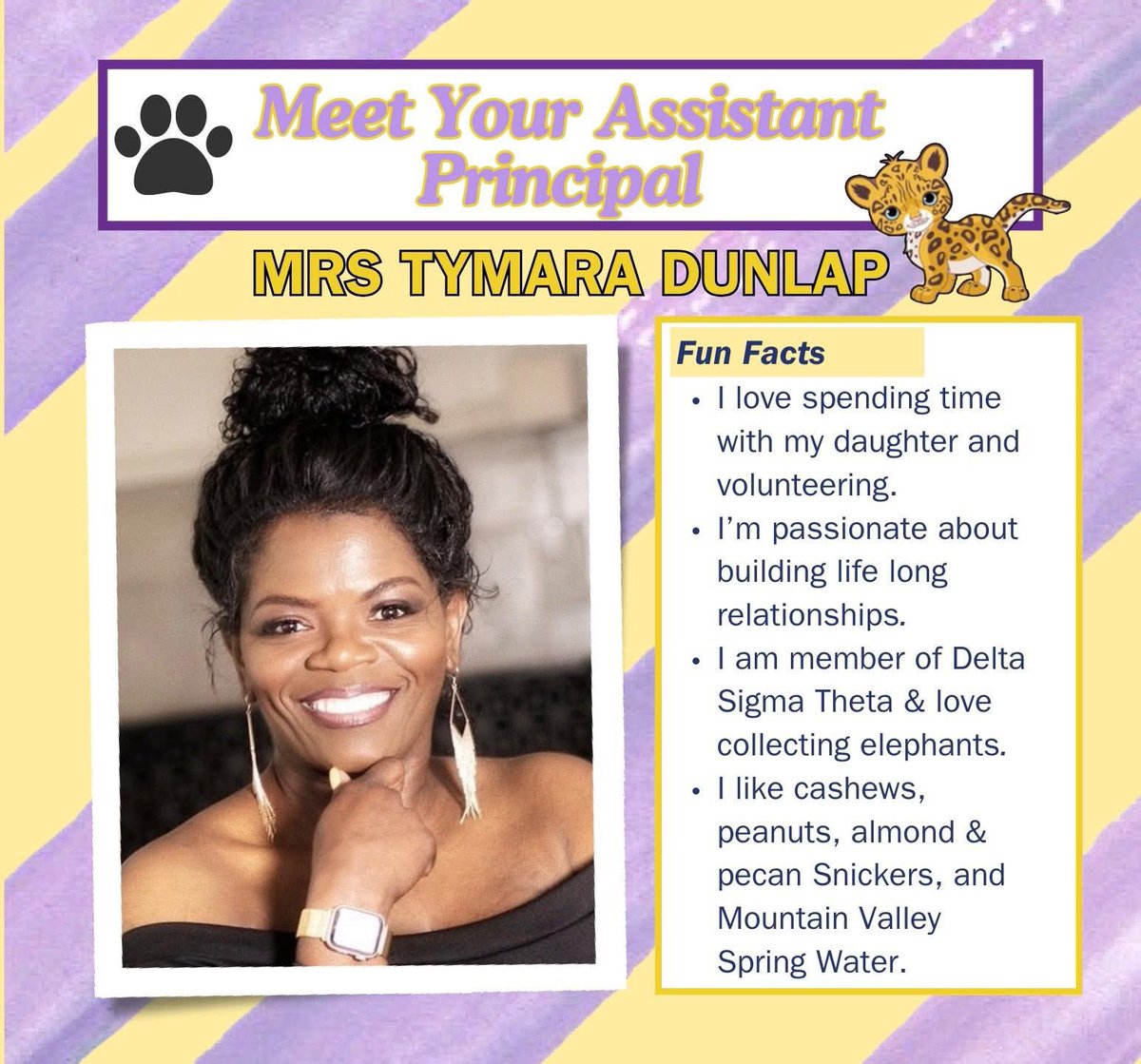 TweetDCS_DCPS's tweet image. 💜 DCPS has been blessed again with wonderful administrators. Welcome, Mrs. Bey and Mrs. Dunlap! It’s a great day to be a lil Jag! 💛