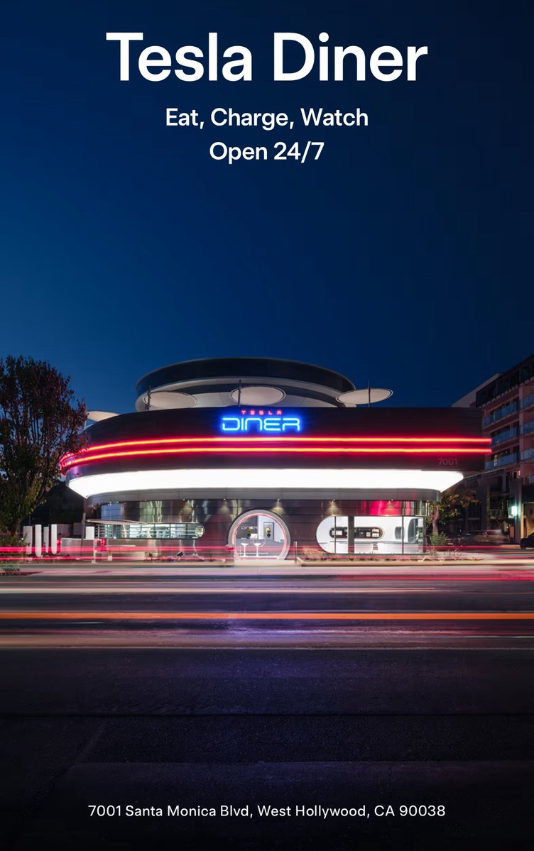 TailosiveEV's tweet image. I’m gonna call this the Idle fees diner.
Place looks AWESOME! But car will be done charging way too quick