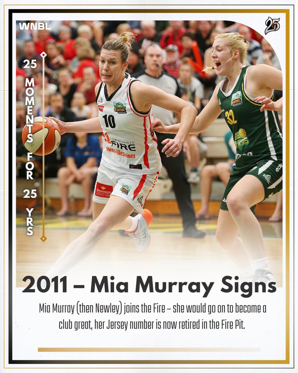 TownsvilleFire's tweet image. 🔥 A Fire legend begins 🔥
In 2011, Mia Murray (then Newley) joined the Fire — and became a championship cornerstone.
🏆 2014/15 Grand Final MVP
💥 Clutch. Classy. Unshakable.
💬 What’s your fave Mia moment?
#25YearsOfFire #TownsvilleFire #WNBL #MiaMurray #FireUp #ClubLegend