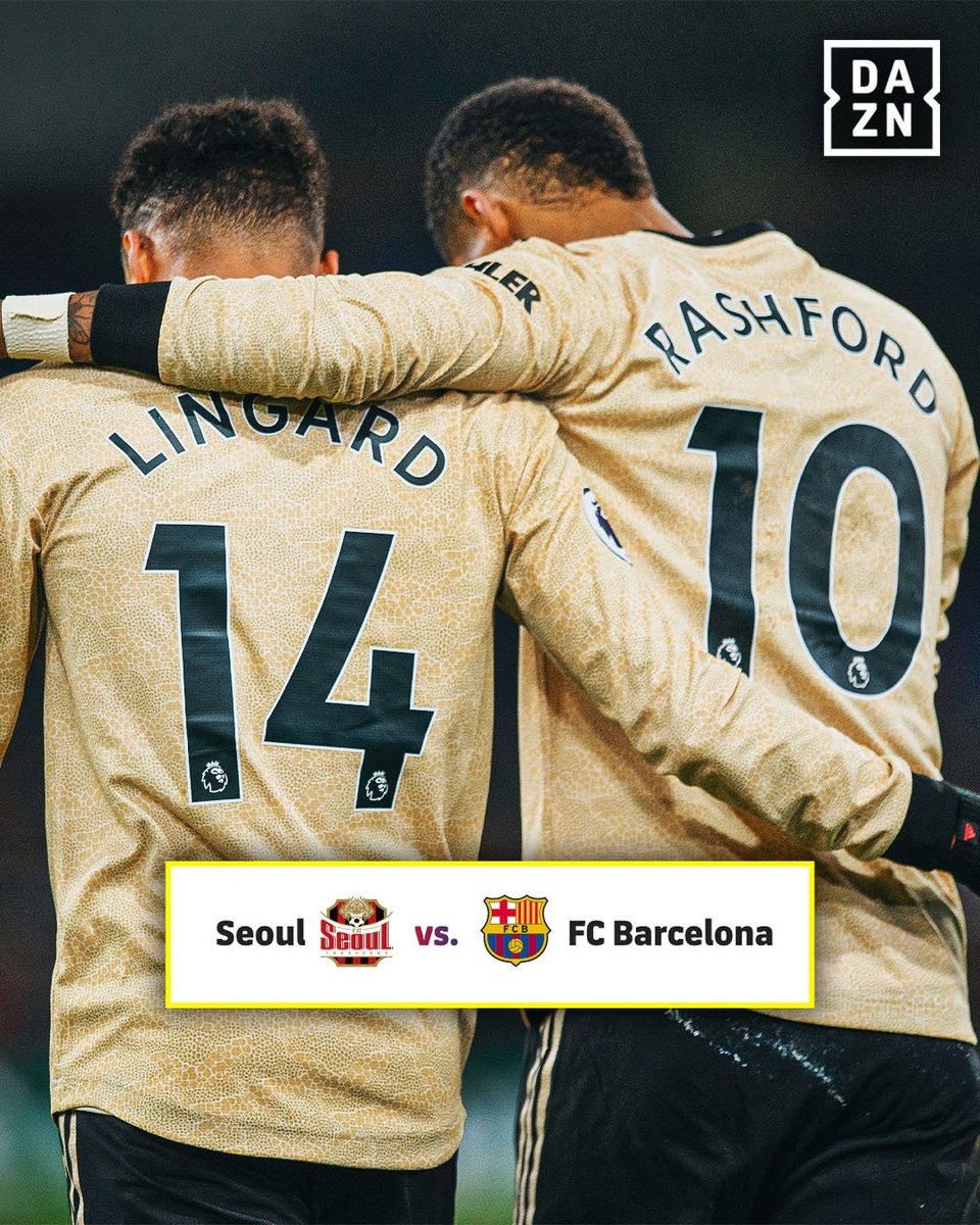 DAZNFootball's tweet image. Marcus Rashford & Jesse Lingard set for reunion🇰🇷
FC Seoul face FC Barcelona next week; old friends meet again on the pitch❤️