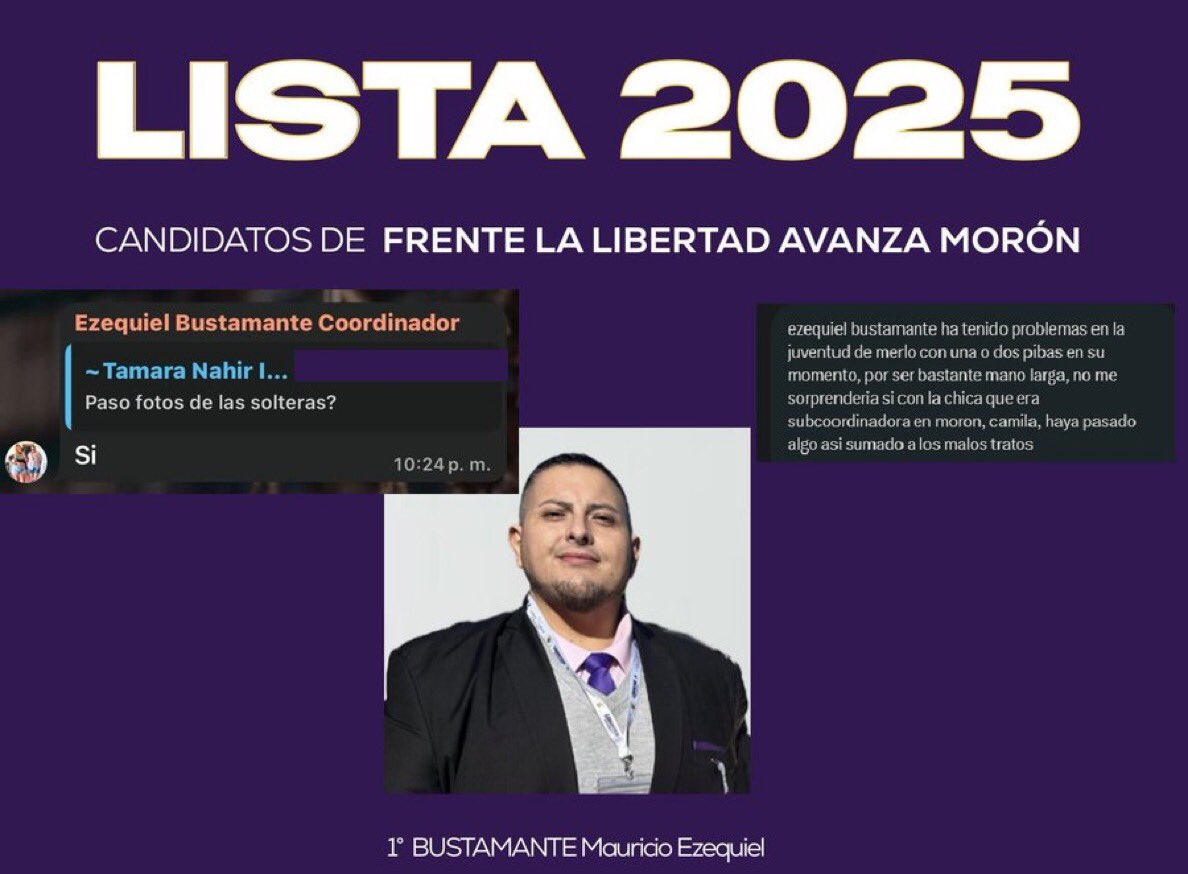 Frannkitoo_zn's tweet image. Les presento al  TOCA NENAS 2025
EL PABLO LOPEZ DE MORON  🎻🎻🎻
MEGA HILO 🫡 de por qué no hay que votar la LISTA LLA MORON CONCEJALES, El como Líder de la Juventud armo grupos donde pide fotos de Mujeres, destrato hacia otras , sumado la cantidad de partidos CASTA encima