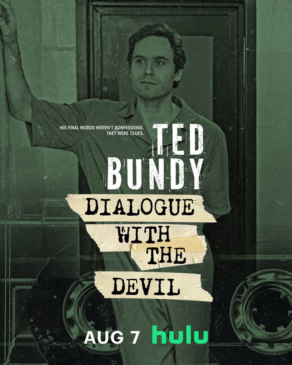 hulu's tweet image. It takes one evil mind to catch another.
Ted Bundy: Dialogue with the Devil premieres August 7 only on Hulu.