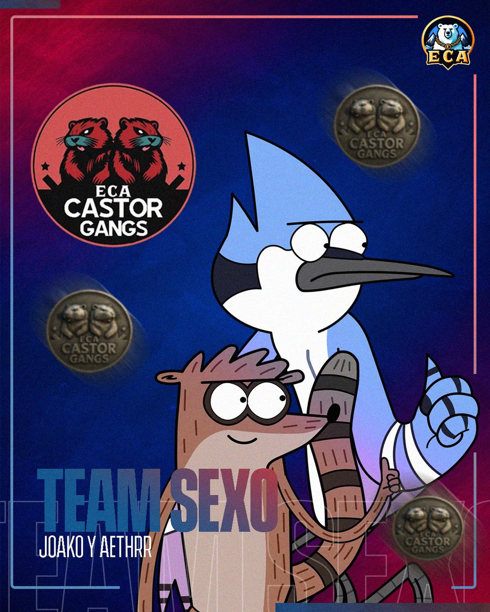 TEAM SEXO es la cuarta dupla confirmada para #ECACASTORGANGS

JOAKO y AETHRR, una dupla con un largo recorrido en las competencias y uno de ellos que vuelve a las batallas, estarán presentes en esta temporada 🍆🔥