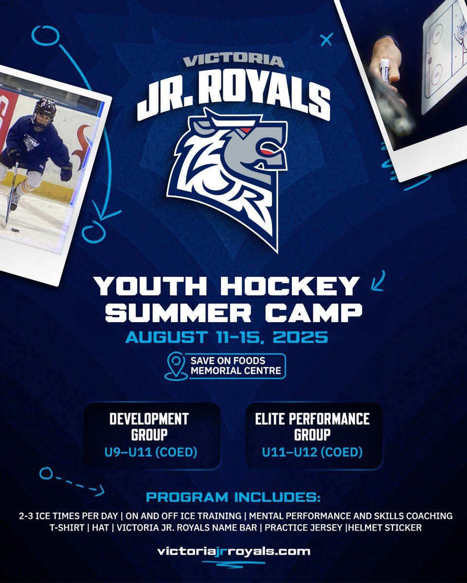 🚨 Few spots remain! 🚨

Don't miss the Jr. Royals Summer Camp that runs August 11th–15th at the Save-On-Foods Memorial Centre! Join us for high-level training, elite coaching, and the full player experience.
 
Register now > bit.ly/44WGOcX