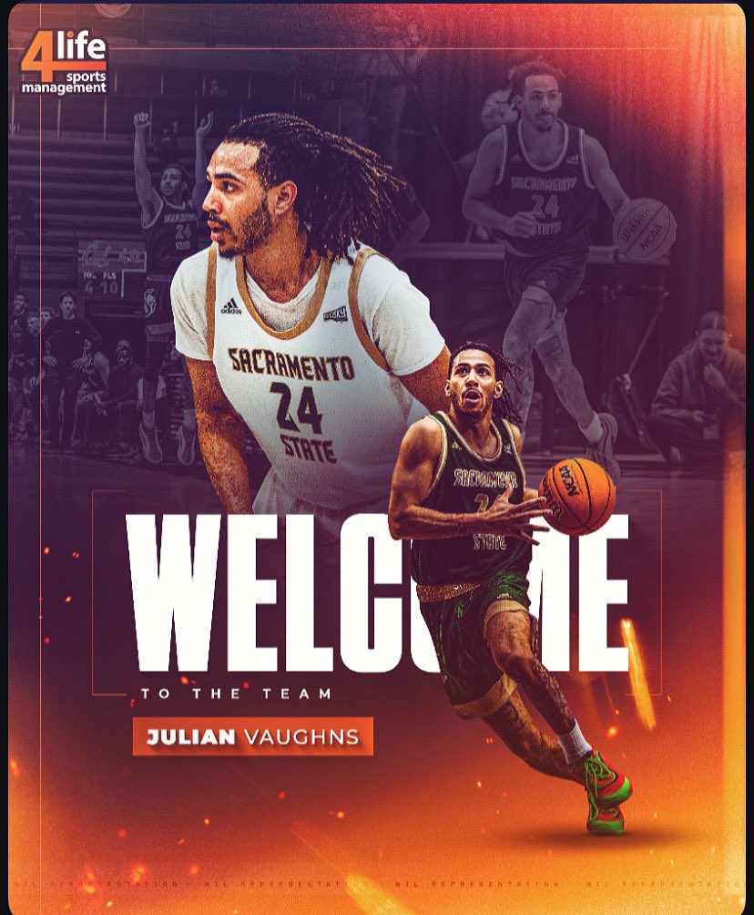 4 Life Sports Management (@4lifesportsman1) on Twitter photo We welcome <a href="/julian_vaughns/">Julian Vaughns</a> to the family. The 6-3 guard finished his senior year as <a href="/SacHornetsMBB/">Sacramento State Men's Basketball</a> second leading scorer and over an 11 game span averaged 13.7 PTS, shooting 42.3% from the 3-PT line, 2.8 REBS, and 2.1 ASSTS before missing the last 9 games of the season to injury. We welcome <a href="/julian_vaughns/">Julian Vaughns</a> to the family. The 6-3 guard finished his senior year as <a href="/SacHornetsMBB/">Sacramento State Men's Basketball</a> second leading scorer and over an 11 game span averaged 13.7 PTS, shooting 42.3% from the 3-PT line, 2.8 REBS, and 2.1 ASSTS before missing the last 9 games of the season to injury.
