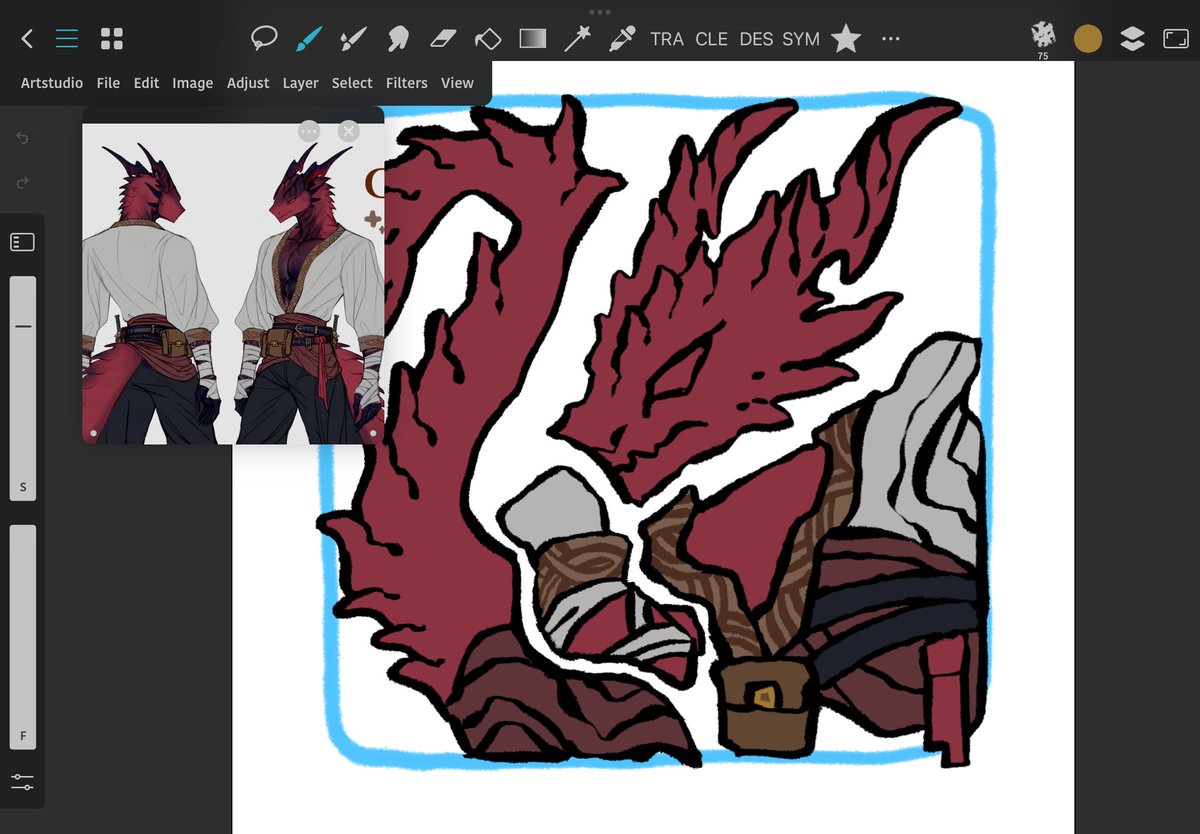 txnawa_art's tweet image. my latest sigil design for my friend, work in progress ~