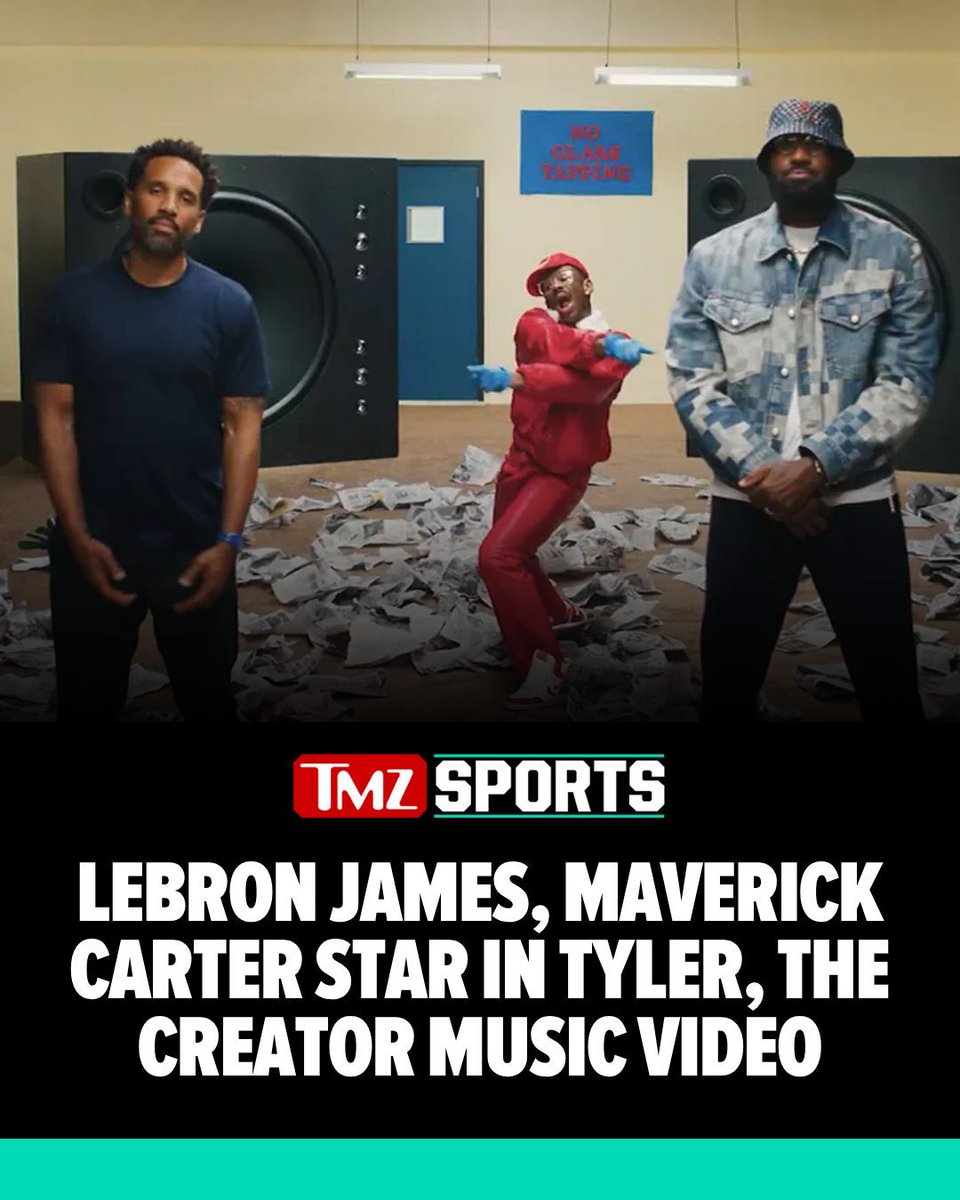 TMZ's tweet image. Tyler, The Creator pulled out all the stops to promote a new song from the project -- getting LeBron James and his right-hand man to star in the visuals!!
See more: buff.ly/REPKKbh