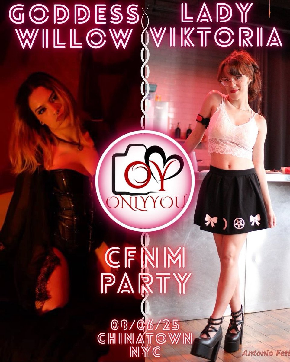 Lady Viktoria will once again be graciously bartending our party AND Goddess Willow will be as well for the first time!

They are available for play and filming when they arent working~

Find out more about our CFNM Party in NYC and RSVP via the link in bio!