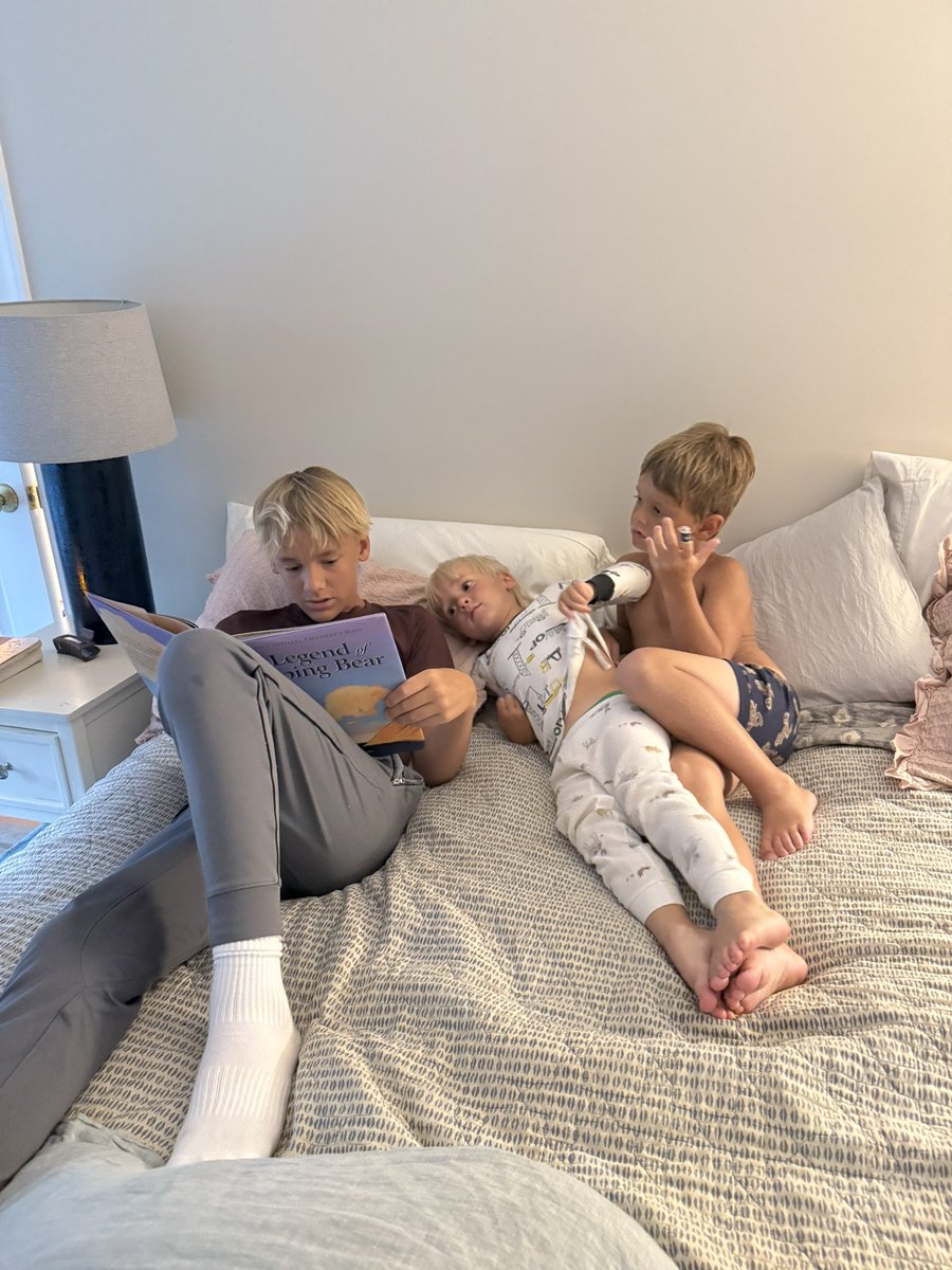 JeremyTate41's tweet image. We only homeschooled for about five years, all before COVID, greatest hack we picked up was big kids reading to little kids time.