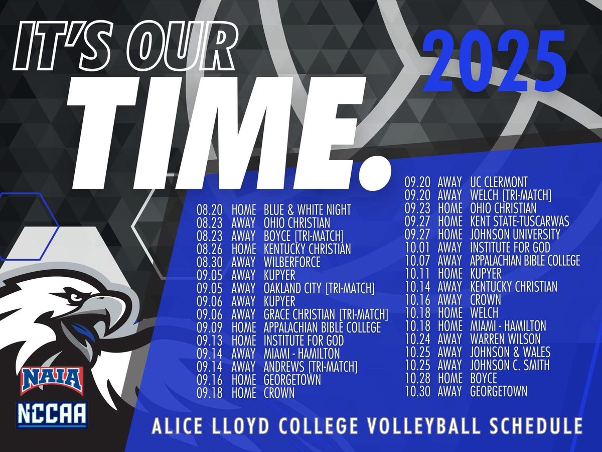 2025 Volleyball schedule!🏐