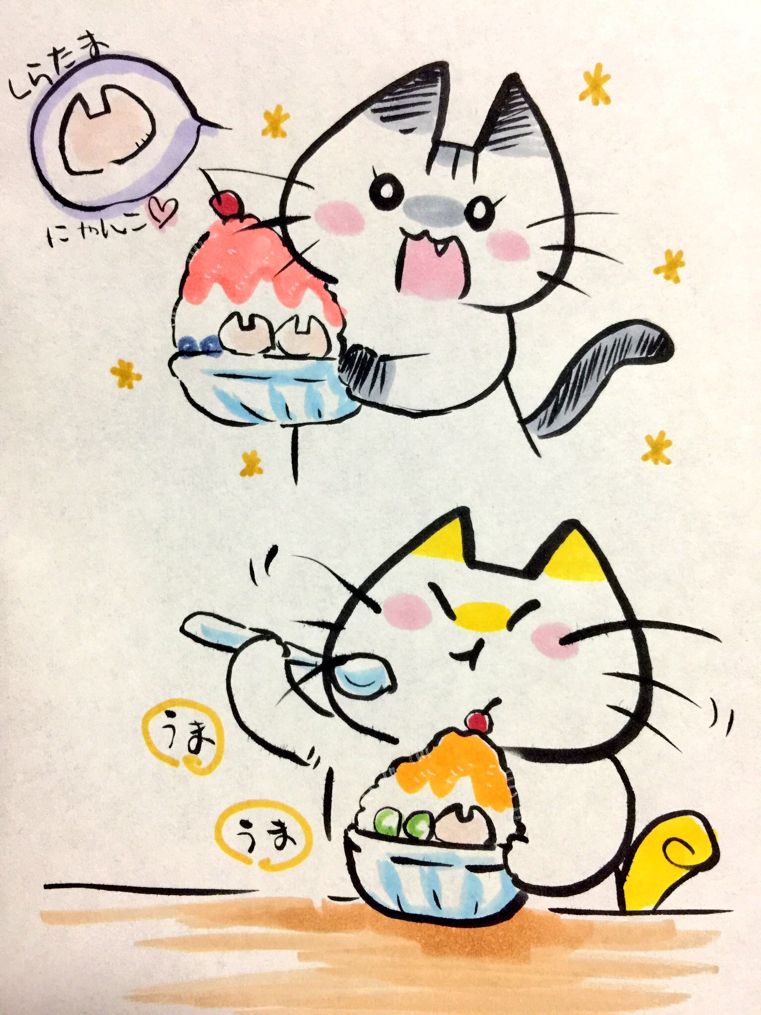 【なつ】猫　油絵69 なつ様専用】猫 油絵69