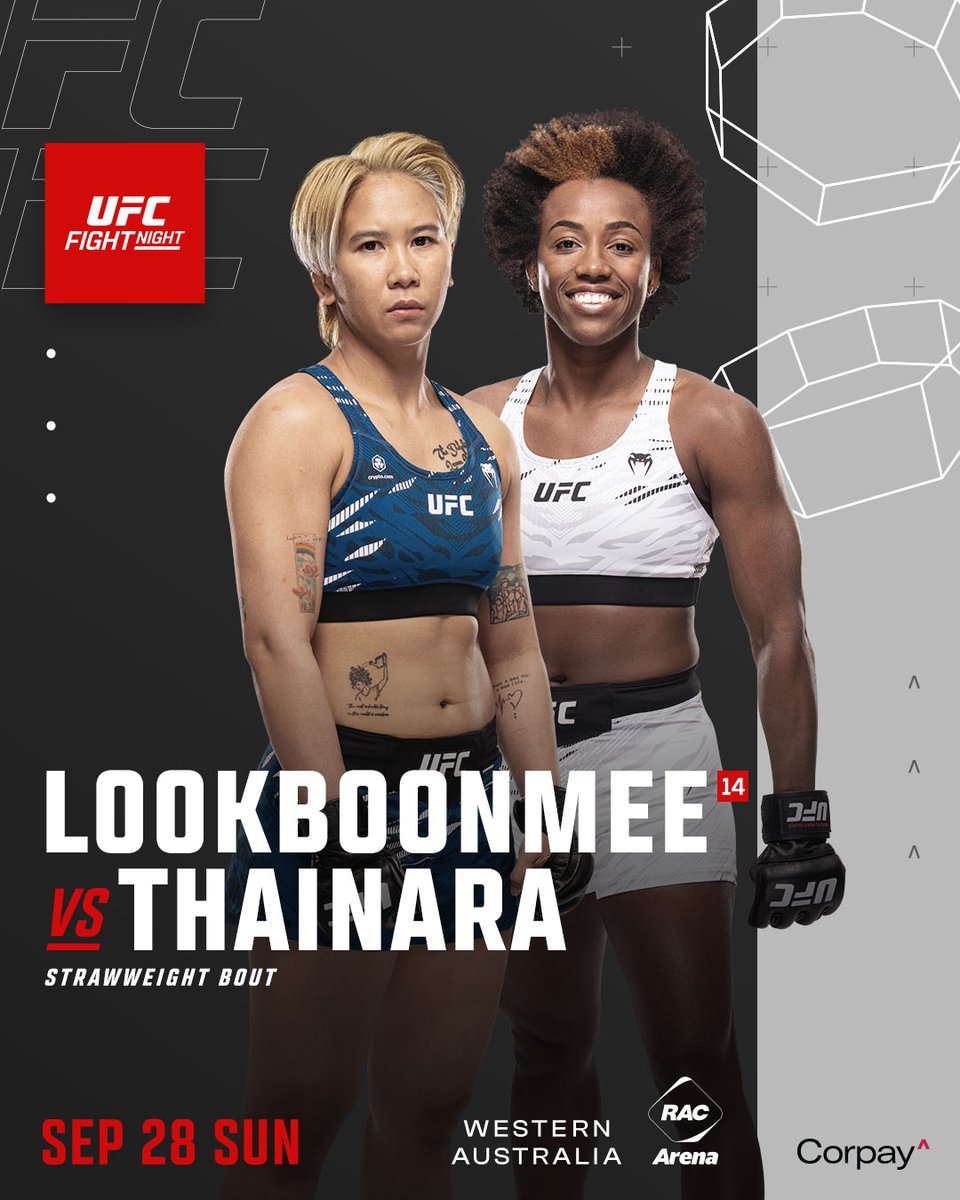 UFC_Asia's tweet image. Shaping up #UFCPerth with these exciting bouts! 👊
🔜 We'll see you in @WestAustralia on September 28th!