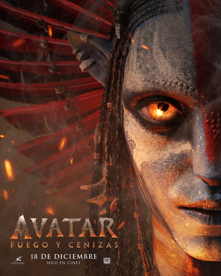 ToursCinema's tweet image. Primer Poster de #Avatar: Fuego y Cenizas.
Sé uno de los primeros en ver el nuevo tráiler exclusivamente en cines este fin de semana junto al estreno de #Los4Fantásticos📷: Primeros Pasos. Estreno 18 de diciembre, solo en cines.