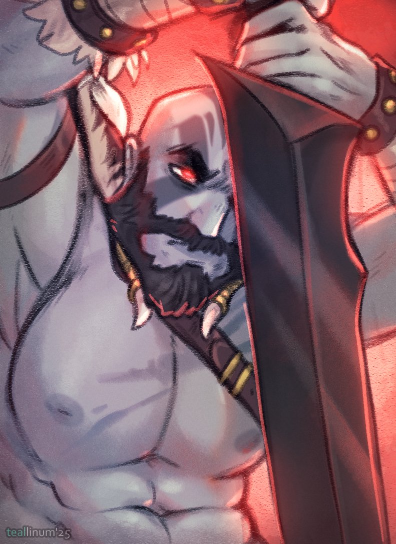 teallinum's tweet image. Man boobs. #CriticalRole #CriticalRoleFanart #grogstrongjaw
