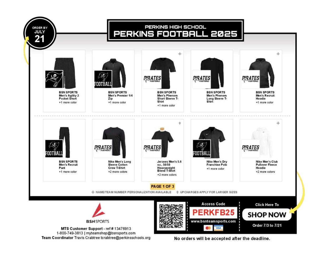 Piratewrestling's tweet image. Closes at 12:00 am Tonight @PerkinsYthFball @PerkinsATH @FootballPerkins @perkinspirates