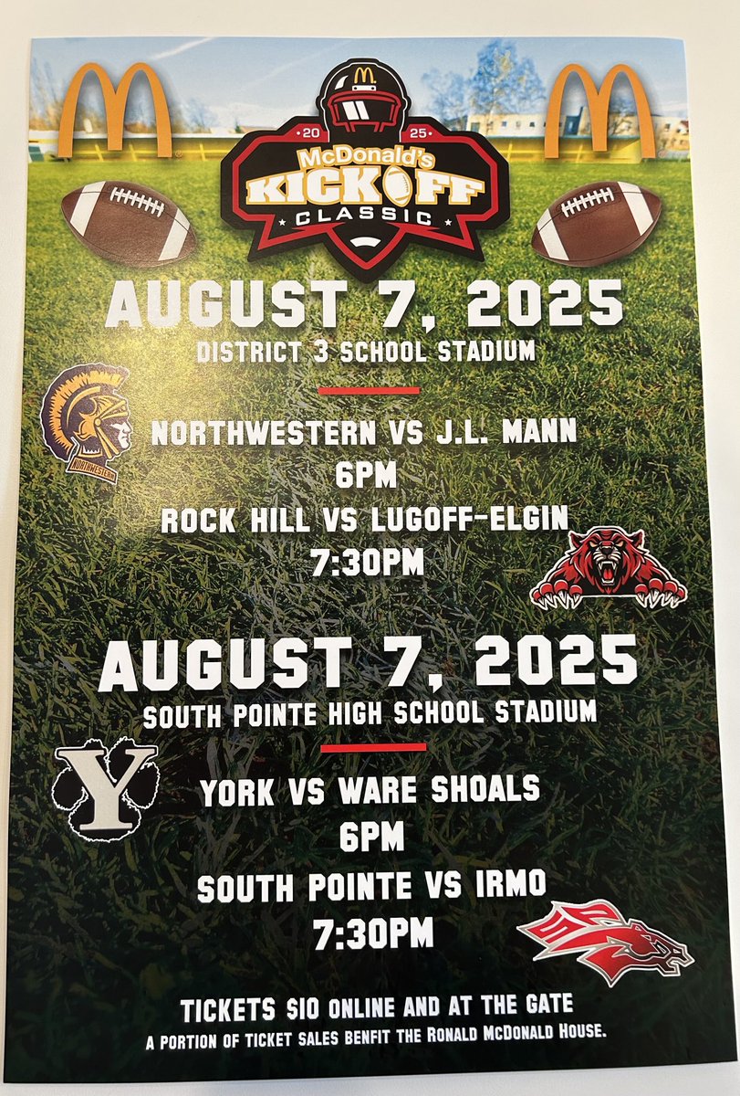 Coach Bobby Collins (@southpointefbsc) on Twitter photo Please come out and support our kids on August 7th at The <a href="/McDonalds/">McDonald's</a> Kickoff held at South Pointe High School! #WeOnBall <a href="/Abaxter2026/">Anthony Baxter</a> <a href="/CoachRichAD/">Coach Rich, CAA</a> <a href="/FootballSPHS/">South Pointe Football</a> Please come out and support our kids on August 7th at The <a href="/McDonalds/">McDonald's</a> Kickoff held at South Pointe High School! #WeOnBall <a href="/Abaxter2026/">Anthony Baxter</a> <a href="/CoachRichAD/">Coach Rich, CAA</a> <a href="/FootballSPHS/">South Pointe Football</a>