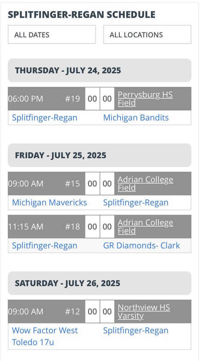 Joseph Bobeda (@joseph_bobeda) on Twitter photo Last Tournament of the Summer this weekend at the PBT Ohio Michigan Border Battle with <a href="/splitfingerMI/">Splitfinger Baseball</a> Regan 17U before heading to Orlando for the <a href="/BUSShowcase/">Best in the US Showcases</a> on 7/29-7/30.
<a href="/PrepBaseMIScout/">Prep Baseball Michigan Scouting Coverage</a> <a href="/PrepBaseballMI/">Prep Baseball Michigan</a> <a href="/PrepBaseballOH/">Prep Baseball Ohio</a> <a href="/pbtscouting/">Prep Baseball Scouting</a> <a href="/BUncommitted/">Baseball_Uncommitted</a> Last Tournament of the Summer this weekend at the PBT Ohio Michigan Border Battle with <a href="/splitfingerMI/">Splitfinger Baseball</a> Regan 17U before heading to Orlando for the <a href="/BUSShowcase/">Best in the US Showcases</a> on 7/29-7/30.
<a href="/PrepBaseMIScout/">Prep Baseball Michigan Scouting Coverage</a> <a href="/PrepBaseballMI/">Prep Baseball Michigan</a> <a href="/PrepBaseballOH/">Prep Baseball Ohio</a> <a href="/pbtscouting/">Prep Baseball Scouting</a> <a href="/BUncommitted/">Baseball_Uncommitted</a>