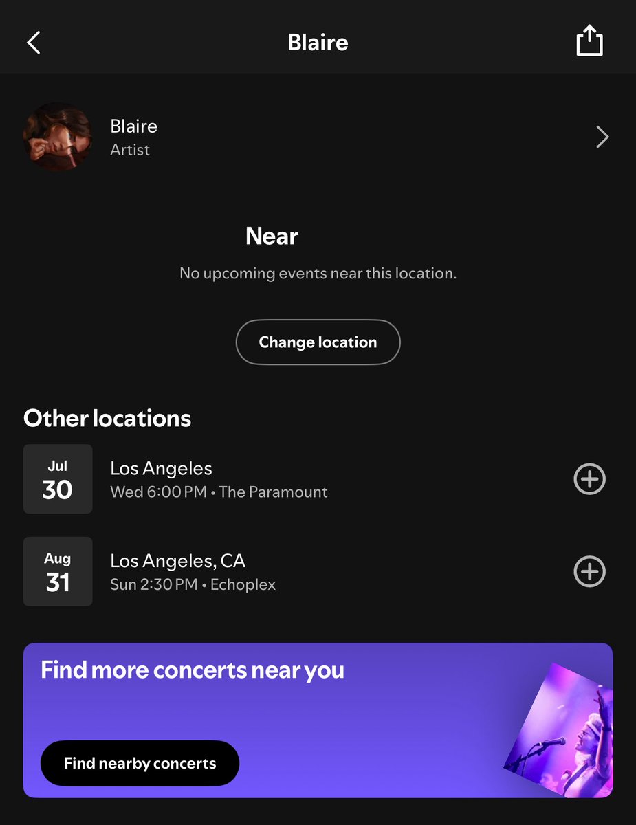 mrshinywillow's tweet image. two scheduled live concerts have appeared under blaire’s spotify page, thoughts? 👀