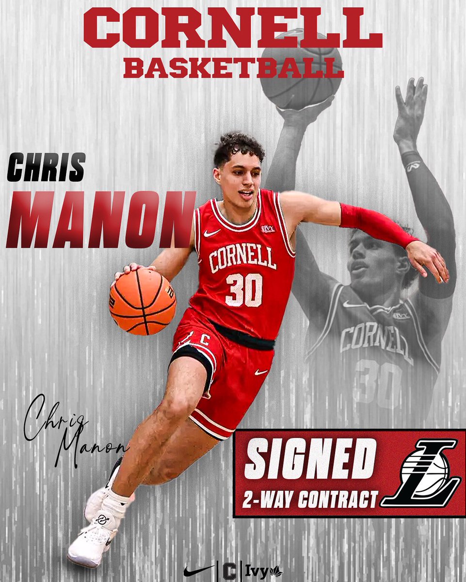 Cornell Men's Basketball (@cornell_mbb) on Twitter photo 💥BOOM!
Congrats to our own <a href="/Chrismanon5/">Chris manon</a> on signing a 2-way contract with the <a href="/Lakers/">Los Angeles Lakers</a> 🔴⚪️
#NewmanNation #GoBigRed 💥BOOM!
Congrats to our own <a href="/Chrismanon5/">Chris manon</a> on signing a 2-way contract with the <a href="/Lakers/">Los Angeles Lakers</a> 🔴⚪️
#NewmanNation #GoBigRed