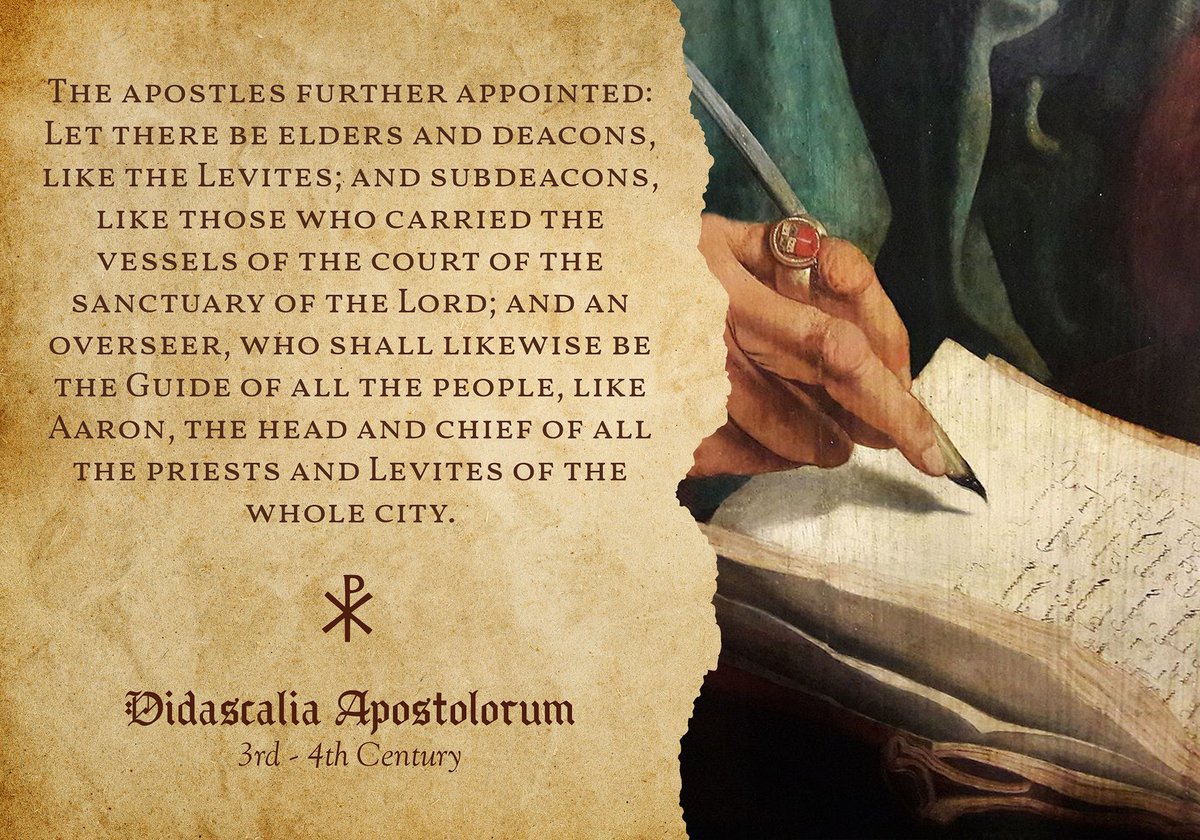 stigmmaaa's tweet image. The Didascalia Apostolorum on how the clergy are the continuation of the old testament ministerial priesthood.