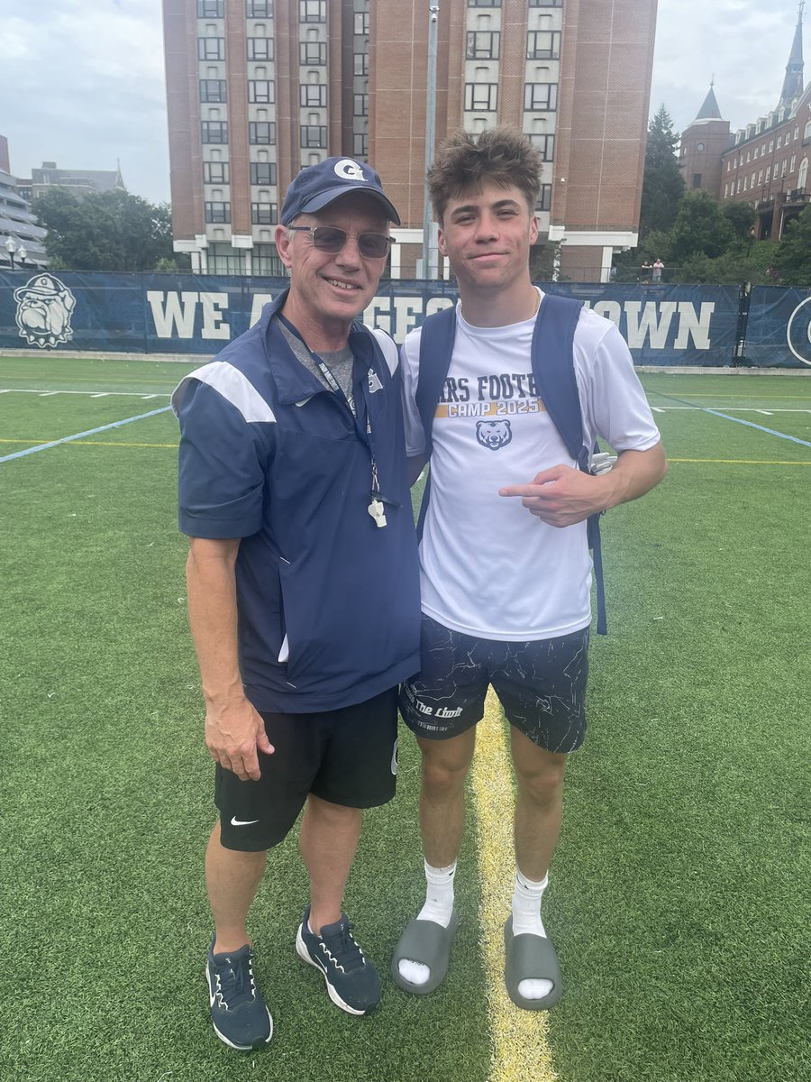 MichaelToth05's tweet image. Had a great time competing @HoyasFB camp this weekend! Had a great conversation with Coach Doherty!
@coachkrd @CoachPurk @PalmerRidgeFB @Coach_ZC