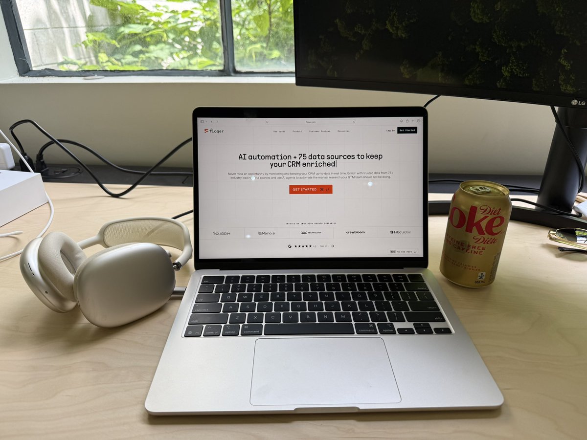 First day at Floqer as a head of marketing 🧡

Floqer uses AI and 75+ data sources to keep CRM data clean, enriched &amp; always up-to-date.

In <1yr:
- 100+ customers like Perplexity and Trolley
- near 7-figure ARR

Let’s get cooking!